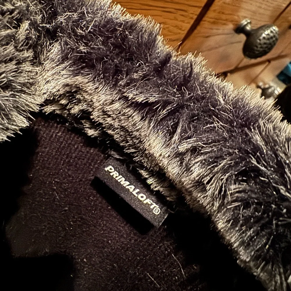 The North Face Black Winter & Rain Boots with Gray Faux Fur Cuff